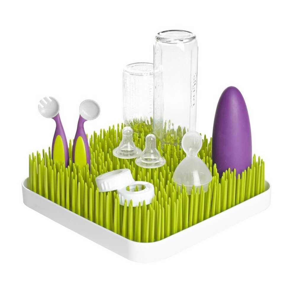 Morkka Large Baby Bottle Drying Rack Anti-Bacterial Large Grass For Kitchen Countertop (Green)