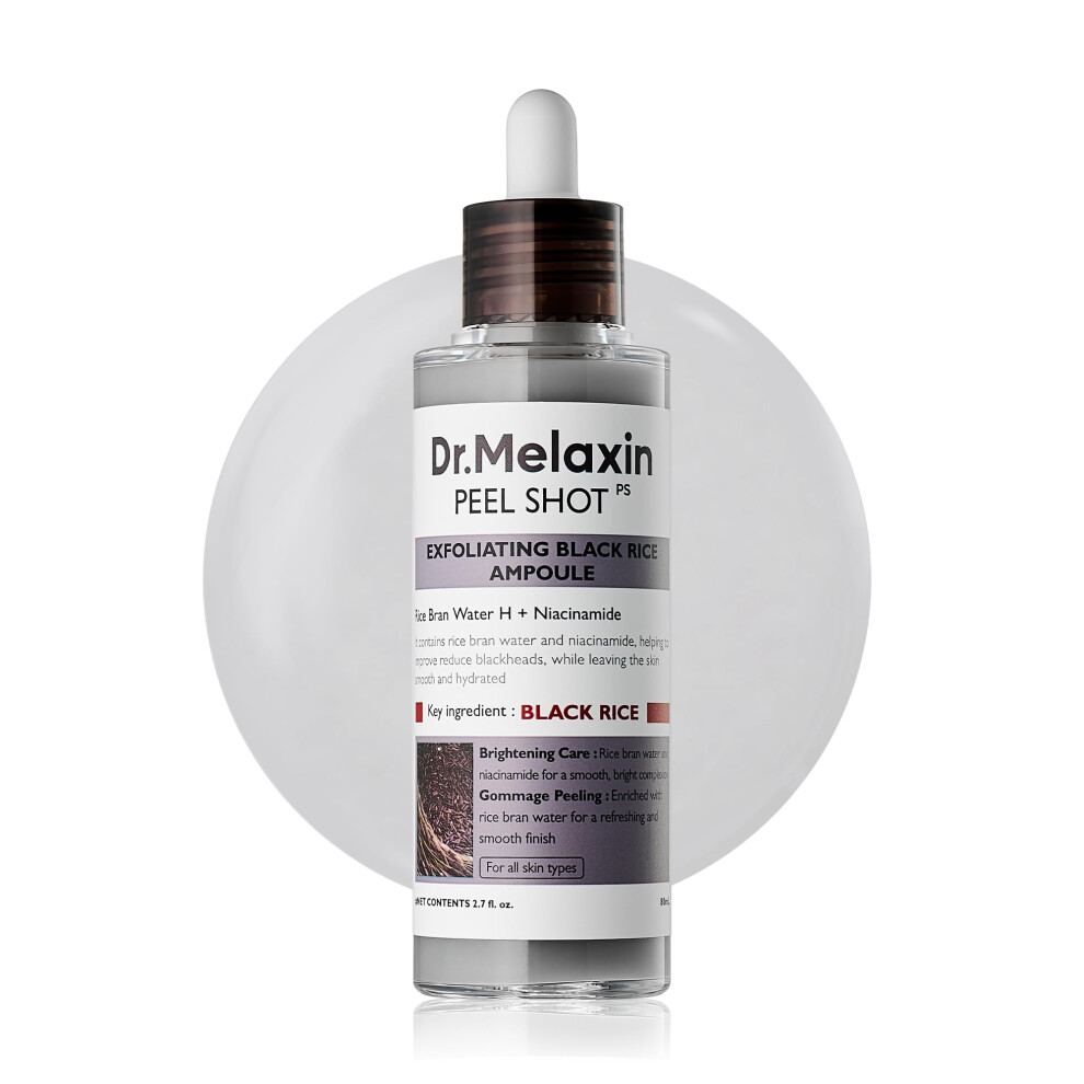Korean Face Exfoliating Ampoule with Rice Peeling Serum for Deep Pore Care and Radiant Skin 80ml