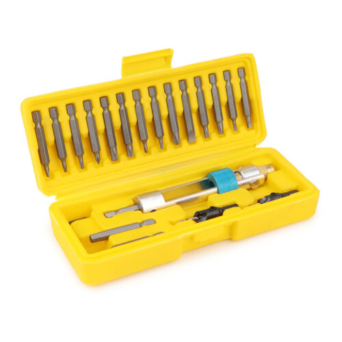 20 Piece Drill Driver Set with QuickChange Bits, Swivel Multi Bit Kit, Durable Alloy Steel