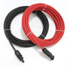 Solar Panel Extension Cable 16 AWG 2m Pair MC4 Connector Wire Black and Red for Quick Plug
