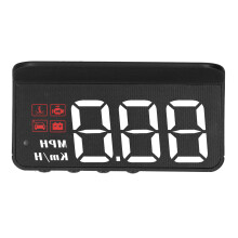 OBD2 HUD Car Head Up Display with Speed Temp Voltage Alarm and Fatigue Reminder for 2004+ Cars