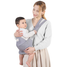 Baby Sling, Adjustable Toddler Carrier, Breathable Baby Sling Carrier with Thick Shoulder Straps for Newborn, Infant, Toddler, 3-36 Months (Grey)