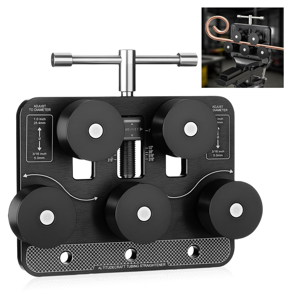 Tubing Straightener For 3/16'Â1' Brake Lines Copper And Aluminum Tubes Wide Compatibility Durable Build 9455672884273