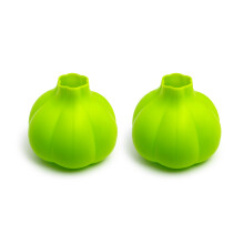 Garlic Peeler Silicone Set of 2, Effortless Garlic Skin Remover, Peels Multiple Cloves, Easy Clean