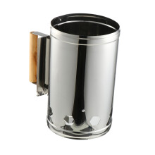 BBQ Chimney Starter with Ergonomic Handle for Fast Charcoal Ignition and Outdoor Grilling