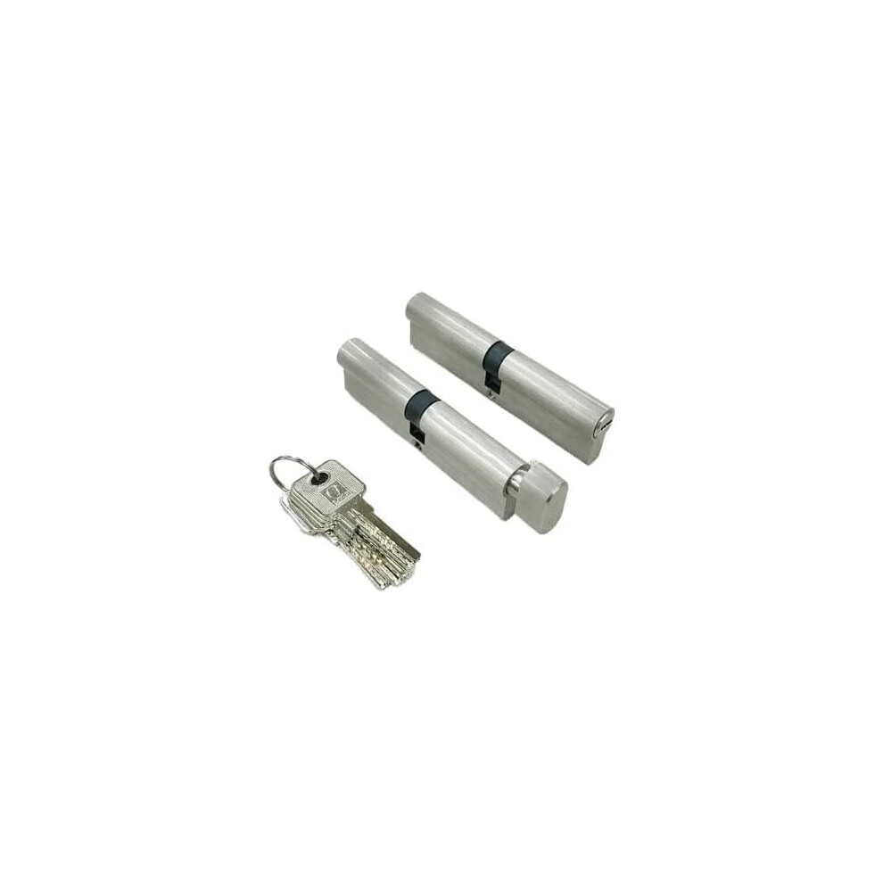 110Mm Euro Cylinder Door Lock With Brass Keys, Heavy Duty Antipick Security Gate Lock 9044945419870