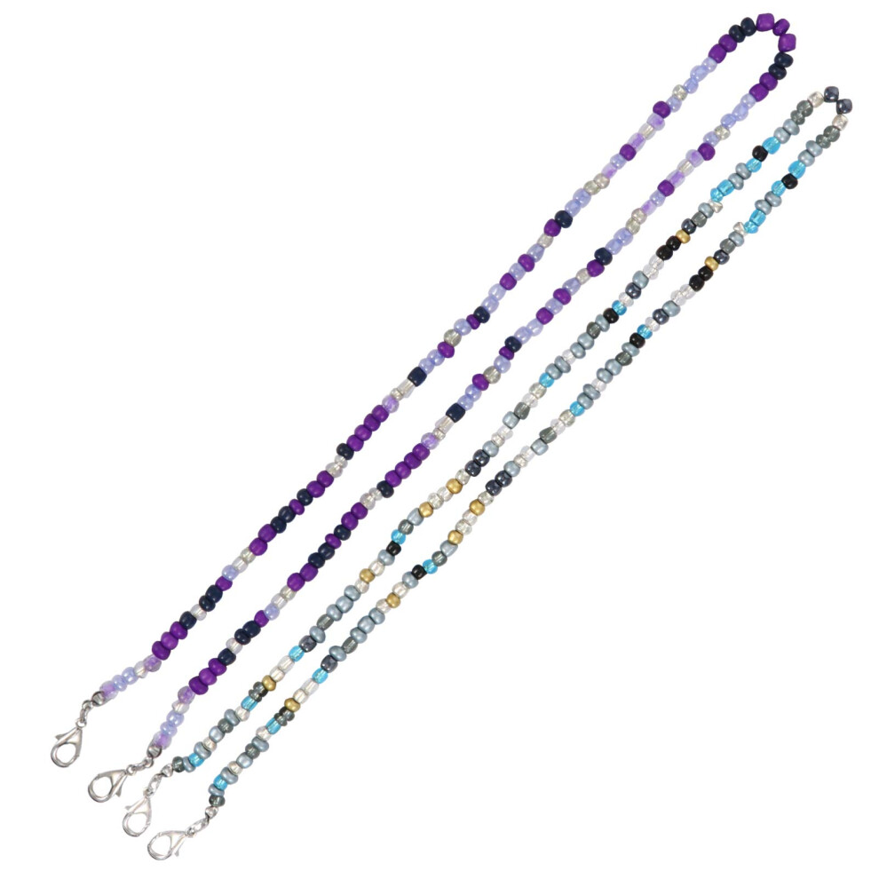2 Pcs Adjustable AntiLost Mask Lanyard and Glasses Strap with AntiSlip Hold for Outdoor Use