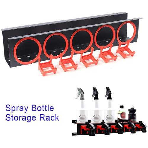 Wall Mount Spray Can Holder RustResistant Metal Organizer for Garage Workshop Storage 2