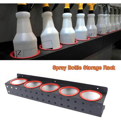 Wall Mount Spray Can Holder RustResistant Metal Organizer for Garage Workshop Storage 1