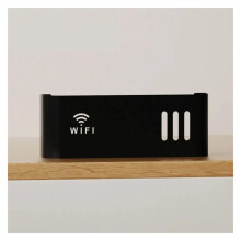 WiFi Router Wall Mount Storage Box ABS Shelf with Cable Management for Home and Office
