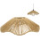 Boho Flower Shape Rattan Pendant Light Shade Rustic Woven Ceiling Fixture for Bedroom Kitchen 4