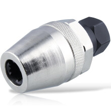 Bolt Extractor for Secure Damaged Bolt Removal, Fits 3/8 Inch Drive, RustResistant Chrome Finish