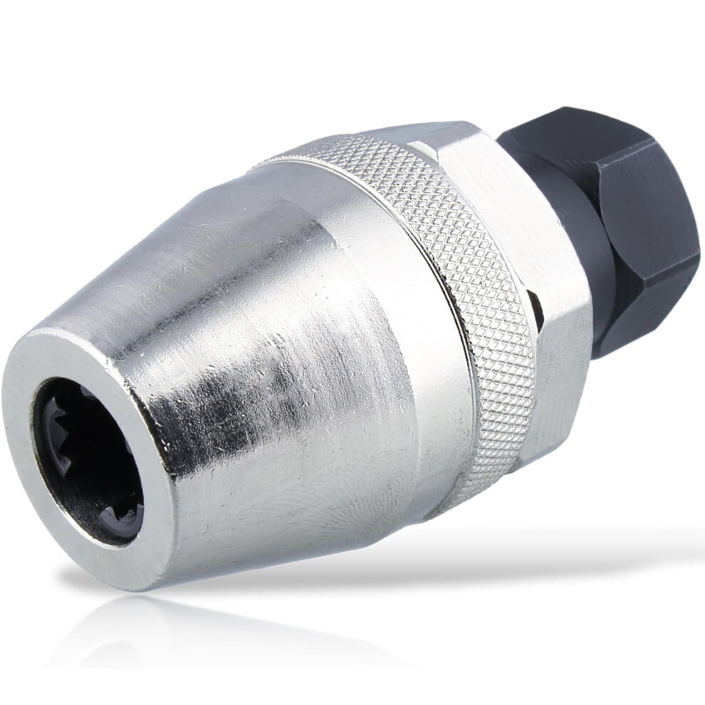 Bolt Extractor For Secure Damaged Bolt Removal, Fits 3/8 Inch Drive, Rustresistant Chrome Finish 9174973523123