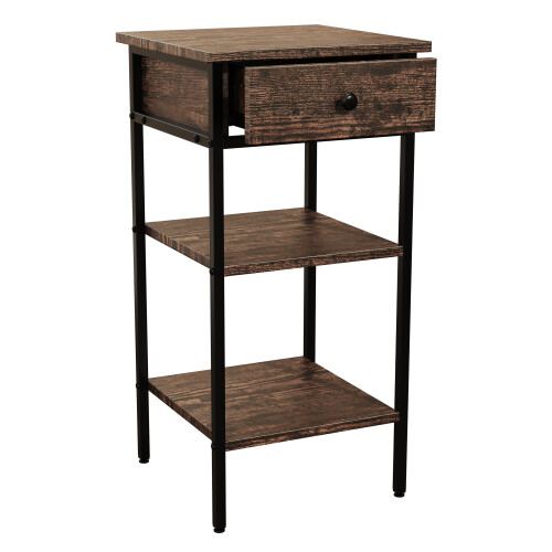 (Home Assembly Required, Coffee Tables) Side table bedside table Aulari L Vintage oak 1