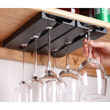 Wine Glass Rack Under Cabinet Holder 2 Pack SpaceSaving Stemware Storage for Kitchen and Bar