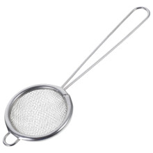 Stainless Steel Fine Mesh Strainer with Handle for Kitchen Oil, Tea, Juice, and Soy Milk Filtering