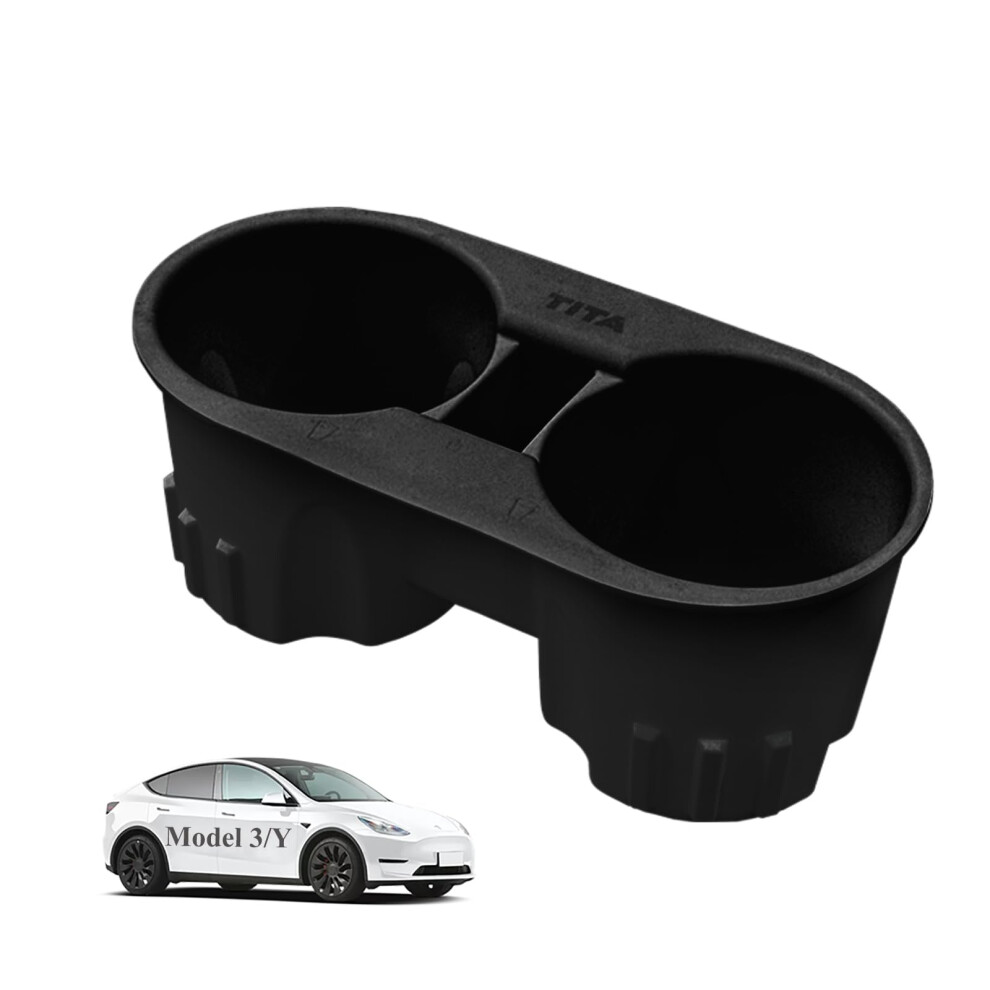 Cup Holder Insert Spillproof Silicone Liner With Key Card Slot, Exact Fit 20212024 For Tesla Model 3/Y 9070919997624