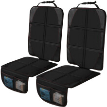 Beicarin Car Seat Protector Cushion Mat, 2 Pack Baby Seat Protector Child Car Seat with Organizer Pocket, Auto Dog Pad with Non Slip Backing