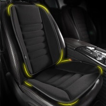 Car Seat Cushion with Lumbar Support Pillow, Memory Foam Pain Relief Ergonomic Design for Driving and Office, Black