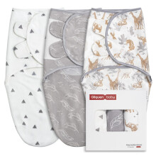 GLLQUEN BABY Baby Swaddle Wraps for 0-3 Months Newborn,Oeko-tex100,100% Breathable Organic Cotton Fabric Swadding Blankets,3 Pack (Coffee)
