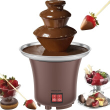 3 Tier Stainless Steel Chocolate Fountain with Cheese Fondue, 10oz Capacity for Home Party