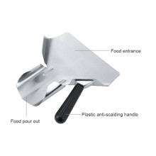 Edelstahl-Popcorn- und Frittenschepper 23 cm mit rechter Griff, langlebig