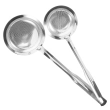 2 Pcs Stainless Steel Skimmer Spoons with Fine Mesh for Frying Cooking Grease and Foam Separation
