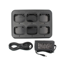 Two Way Radio Multi Unit Charger 6 Bay with LED Status for TYT MD390 MDUV390 RT Series