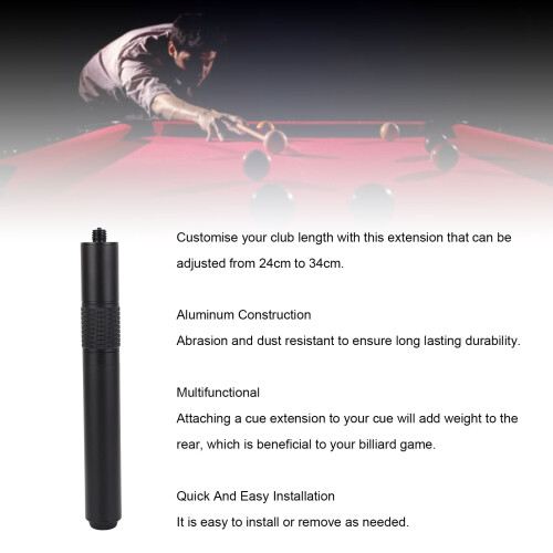 Aluminium Cue Extender 24-34cm Billiard 2