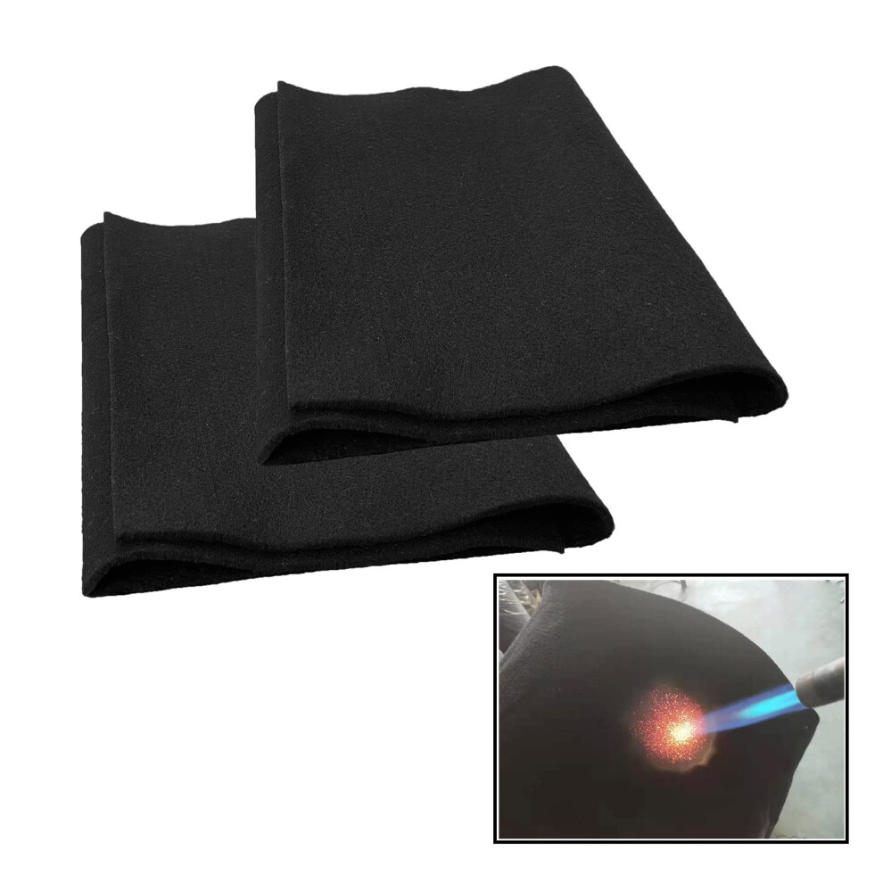 2 Pack Fireproof Welding Blanket Heat Resistant 1800F Carbon Felt Fabric For Grill Stove 12X27 9044945420647