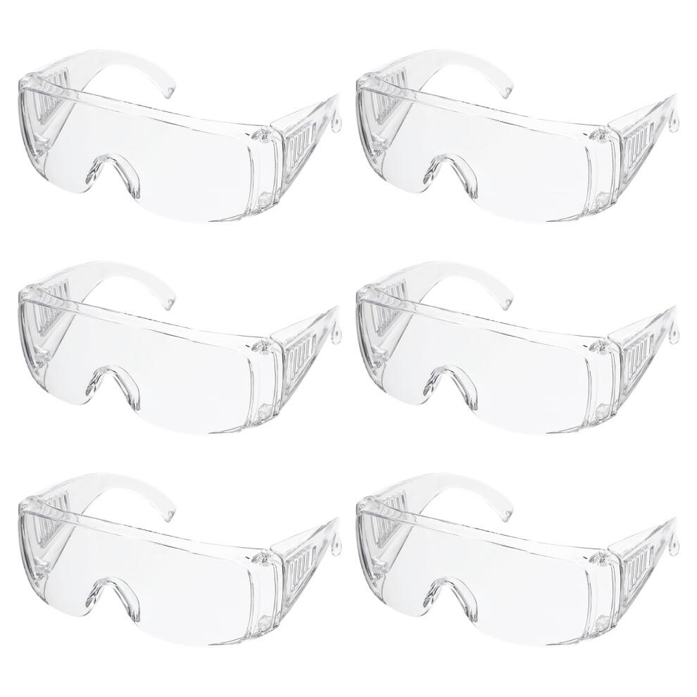 Antifog Safety Goggles Pack Of 6, Clear Impact Resistant Protective Eyewear For Lab And Workshop 9070919971778