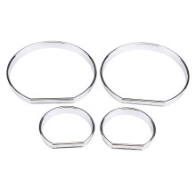 Chrome Speedometer Rings Gauge Bezel Trim Set for BMW E46 Dashboard Style Upgrade