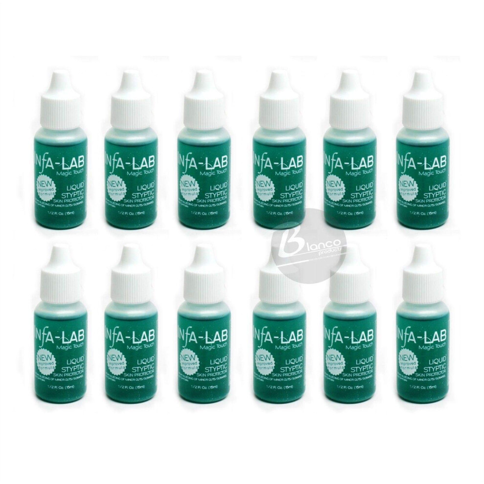 Styptic Liquid for Nail Cuts Instant Bleeding Stop Skin Protection 12 Pack