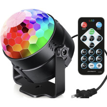 LED Party Light Sound Activated with Remote Control 7 Color Modes Compact 3.27inch