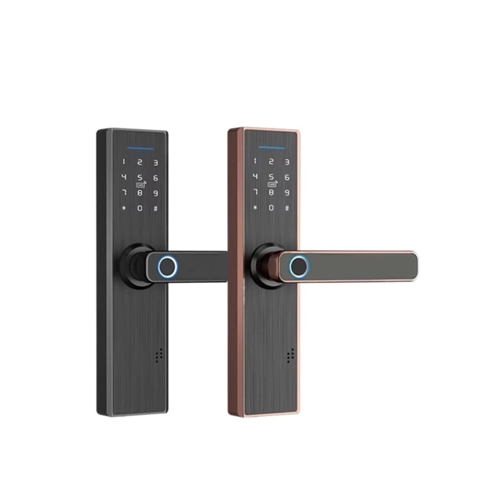 Smart Door Lock With Fingerprint Unlock Wifi Ic Card Password Access, Black, Multiple Sizes 9070919972188