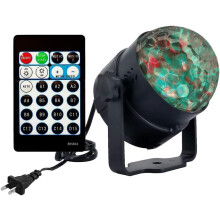 Party Lights LED Disco Light with 3D Water Wave Effect, 15 Modes, Sound Activated, Remote Control