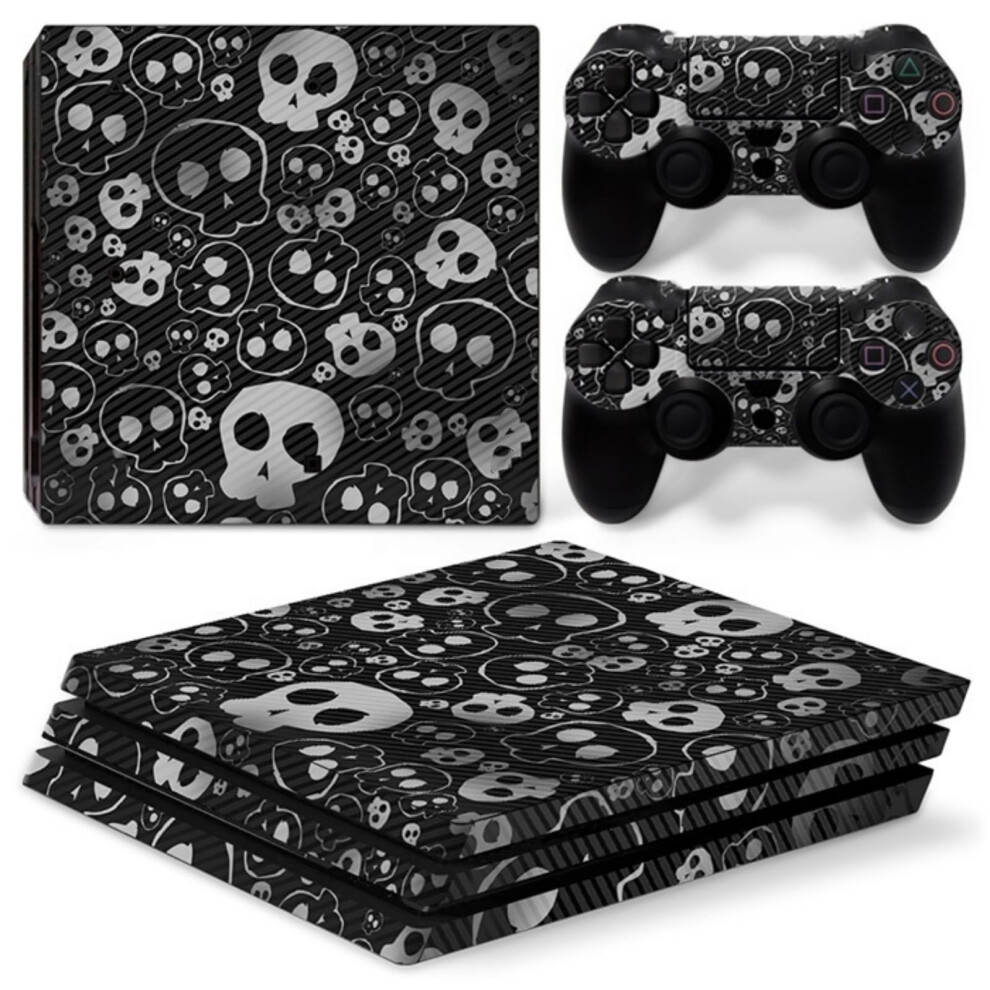 Skin For Ps4 Pro Console Skull Design Vinyl Decal Set With Scratchresistant Cover For 2 Controllers 9044945421057