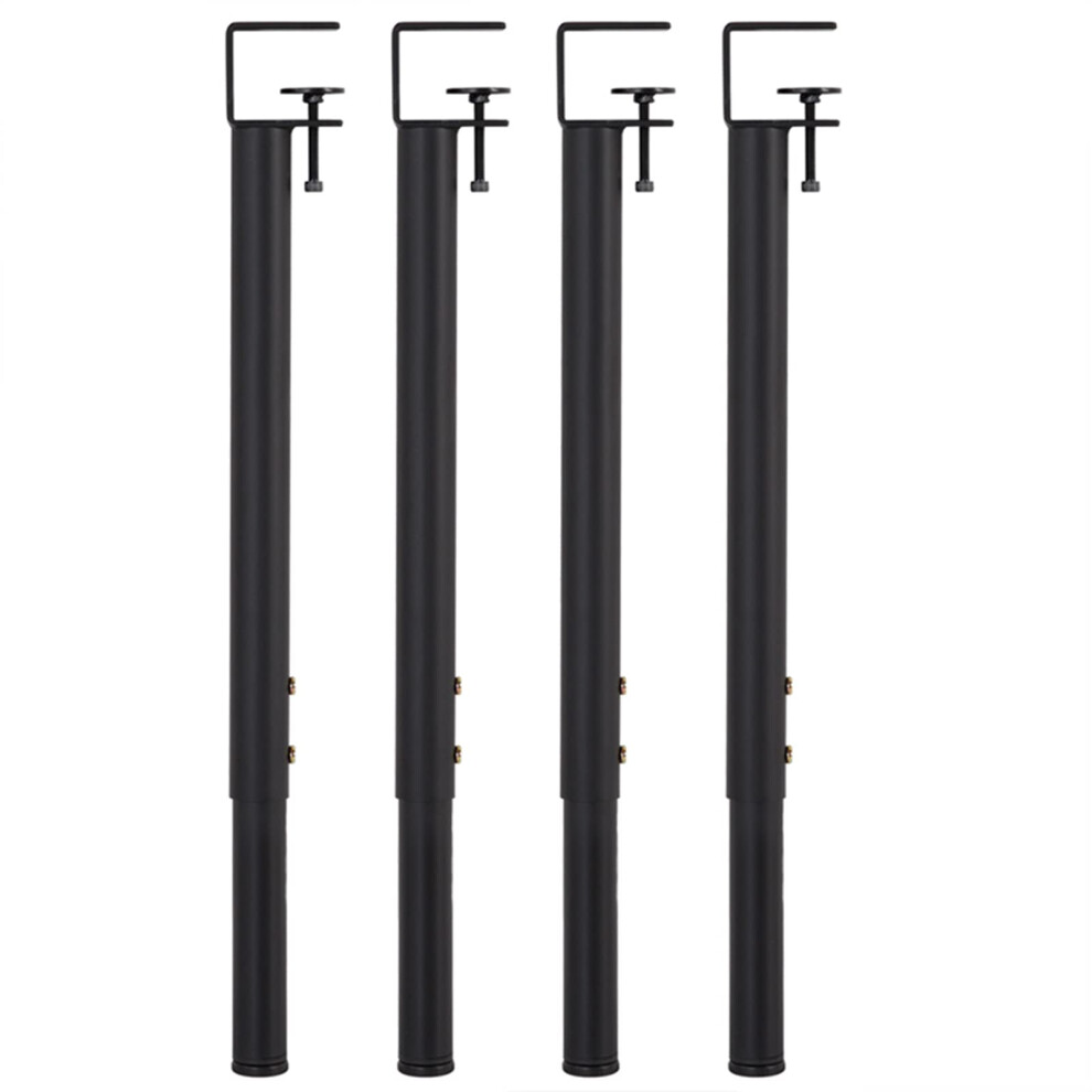 Adjustable Clamp Table Legs Set Of 4, NoâDrill Black FâShape Metal Legs 45Cm For Diy Furniture Desk 9113335734562
