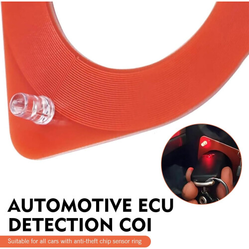 2 PCS Car Key Tester with LED Indicator, AntiTheft Signal Detection Coil for ECU Chip Testing (Red) 1