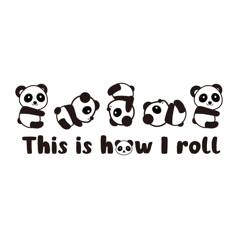 Panda Wall Decals for Kids Bedroom and Nursery, Removable Matte Vinyl Wall Stickers
