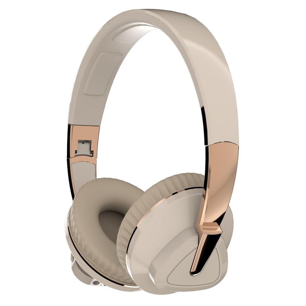 Bluetooth Over Ear Headphones With Mic, Hifi Stereo Sound, 24H Battery, Foldable Khaki 9113335747326
