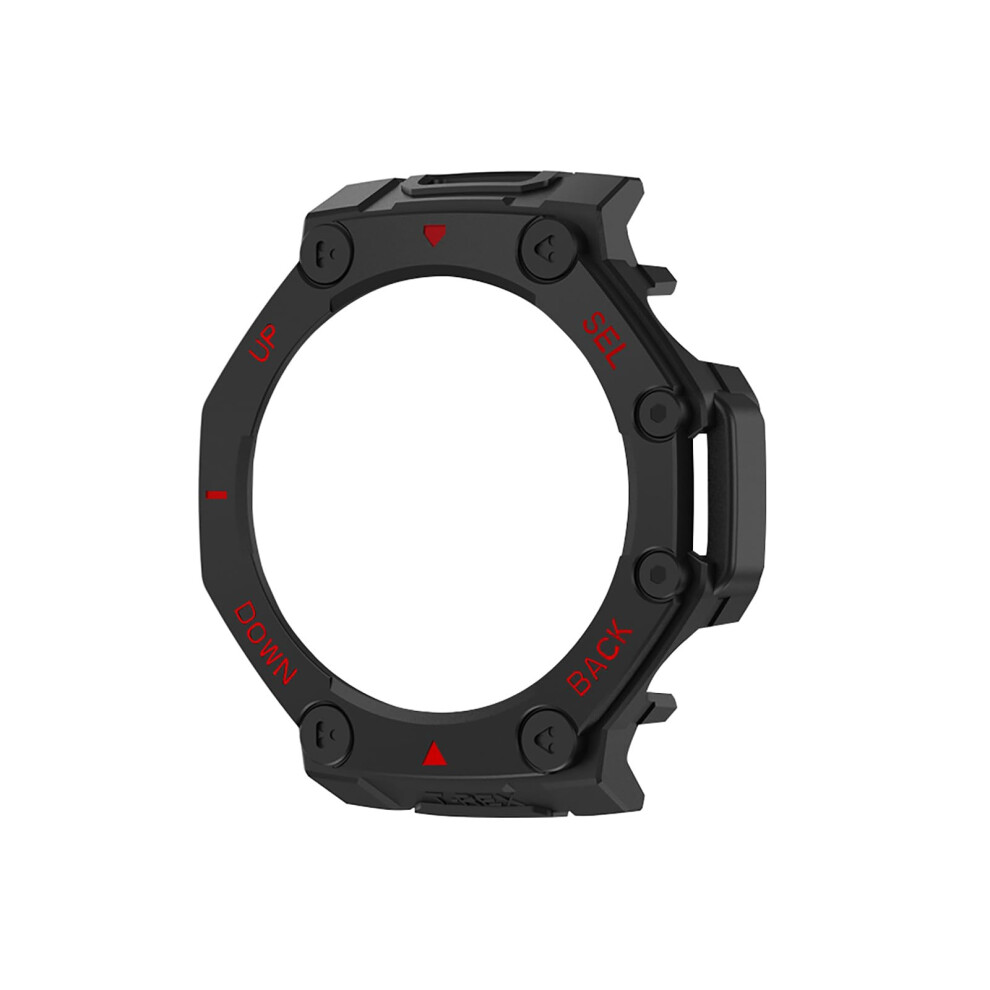 Smartwatch Protective Case 48Mm Transparent Shockproof Cover Black Red Scratch Resistant Guard Black,Red 9092120449563