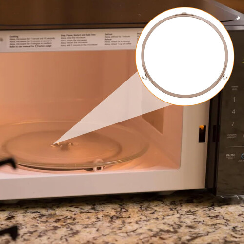 Microwave Turntable Roller Ring 7.09 Inch ABS Plate Support for Smooth Rotation and Even Heating 2