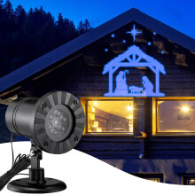 Christmas Outdoor Nativity Scene Projector with Vivid Holy Night Display, Waterproof for Yard Garden Decor