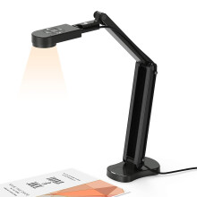 Kitchbai Visualiser Classroom, USB Document Camera for teaching 4K with 3-Level LED Light, Image Invert Function, Fold, Dual Microphones for Mac OS,