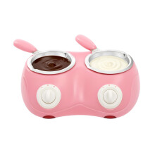 Chocolate Melting Pot with Dual Pots and Temperature Control, Electric Fondue Set for Home Desserts