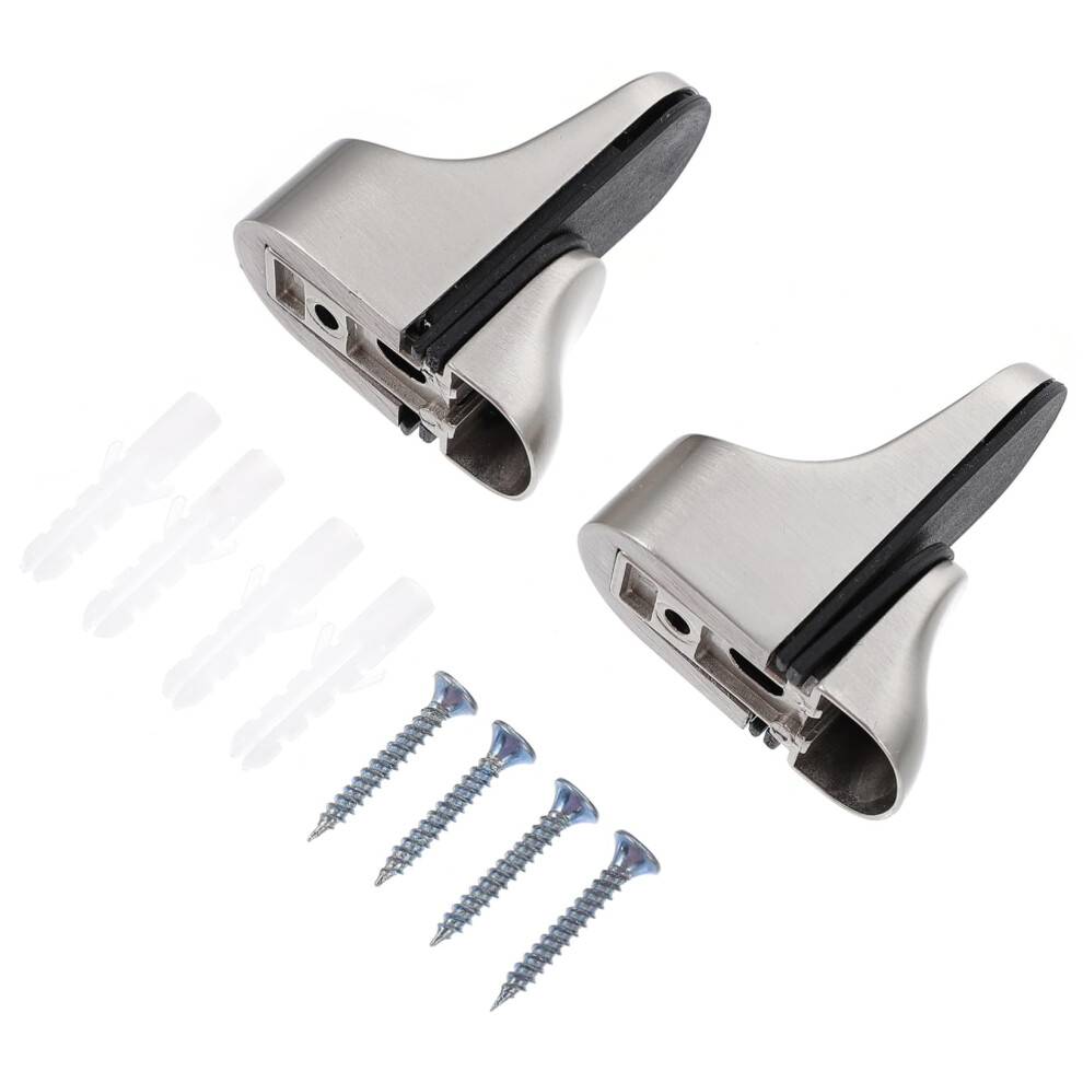 2Pcs Adjustable Glass Shelf Brackets Zinc Alloy Clips For Cabinets Bathroom And Display Cases 9070919972560