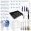 Paint Roller Kit with 2‑4FT Extension Pole, Complete Painting Set with Brushes, Tray and Smooth Coverage Rollers 1