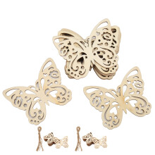 Wooden Hollow Butterfly Decoration Ornaments