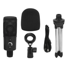 Plug And Play USB Microphone With Cardioid Pickup Pattern, Condenser Gaming Mic For Studio Recording, Stable Structure Design Compatible With MAC